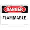 Signmission Safety Sign, OSHA Danger, 7" Height, 10" Width, Rigid Plastic, Flammable, Landscape OS-DS-P-710-L-2344 - alternate 1
